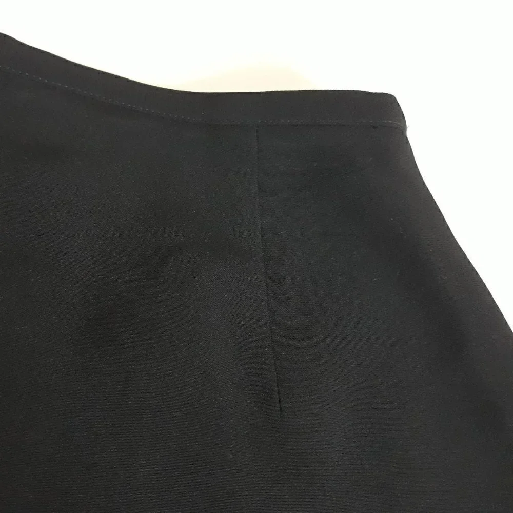 LK Bennett Black Crepe Mini Pencil Skirt Sz 8 (IT 44)